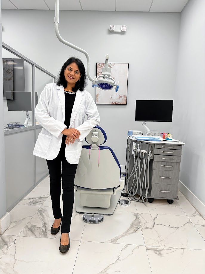 Dr. Prathima Adusumilli in the office