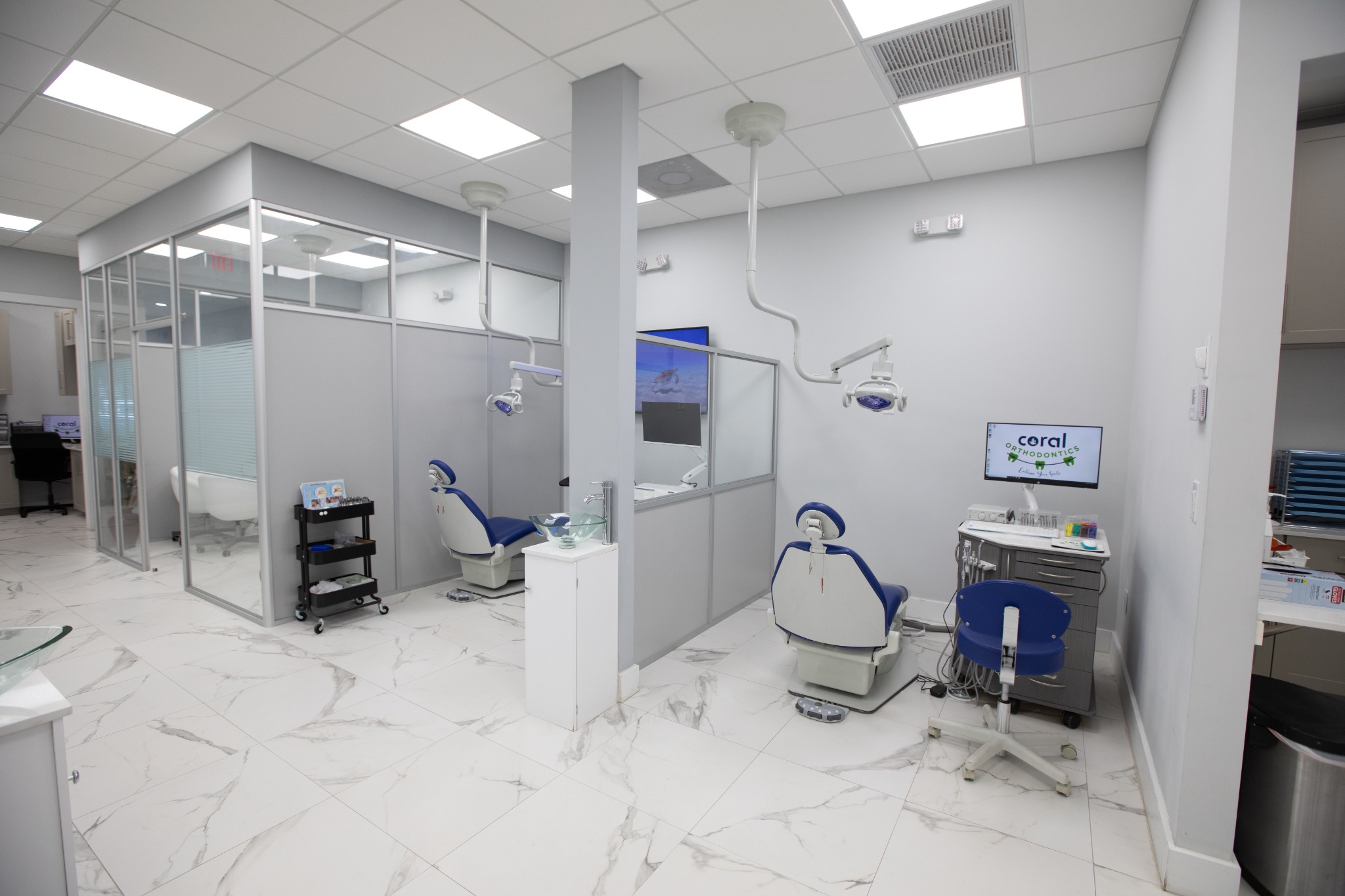 Clinical treatment area at Coral Orthodontics